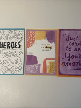 Hallmark Cares x Crayola Lot Of 3 Just Because/Sympathy Greeting Cards NEW